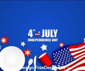 Design american independence day greeting card vector