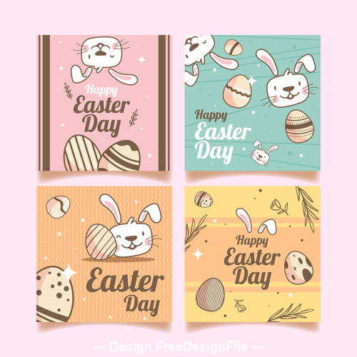 Design easter greeting card vector