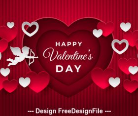 Design elements Valentine card vector