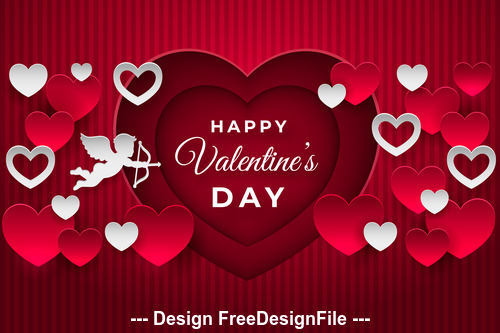 Design elements Valentine card vector