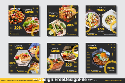 Dishes sale cover vector design template