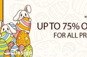 Easter day special sale banner template vector