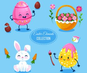 Easter design collection elements vector