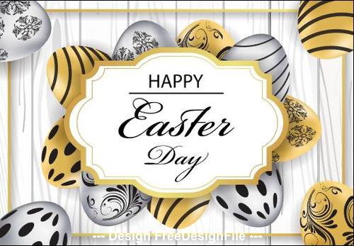 Easter egg background vector