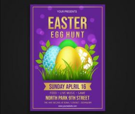 Easter egg hunt poster vector