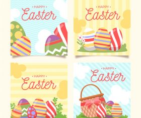 Easter egg pattern banner vector