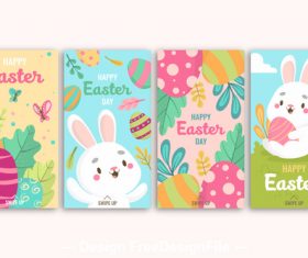 Easter greeting card design banner vector
