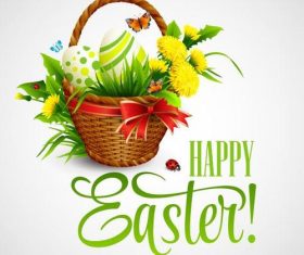 Banner easter greeting card vector free download