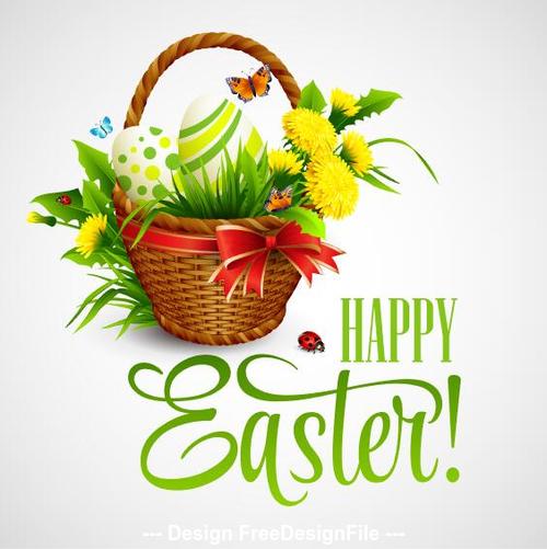 Easter greeting card vector