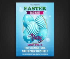 Easter party poster vector