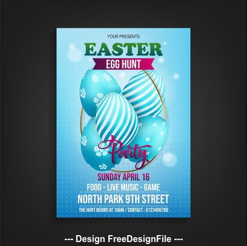 Easter party poster vector