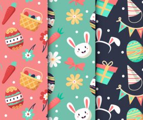 Easter pattern banner vector