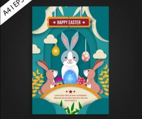 Easter poster vector