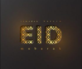 Eid Mubarak happy illustrations vector