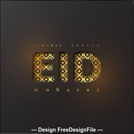 Eid Mubarak happy illustrations vector