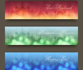 Eid mubarak banner vector