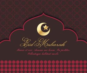 Eid mubarak greeting card vector