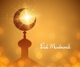 Eid mubarak holiday background vector
