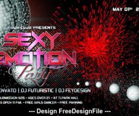 Emotion Party Flyer PSD Template