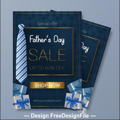 Fathers day greeting card vector