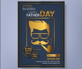 Fathers day sale poster vector