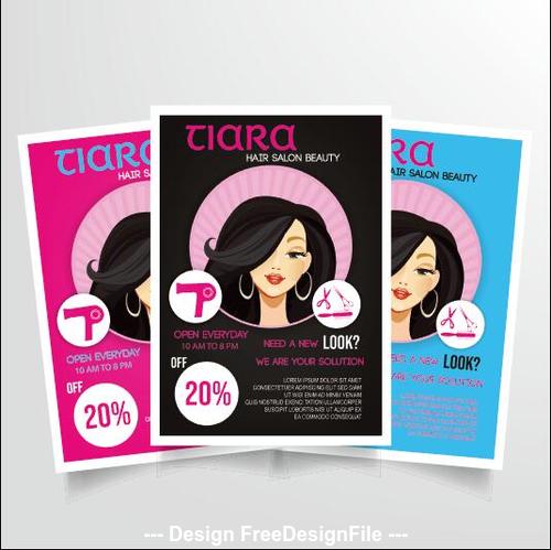 Female hairdressing poster vector
