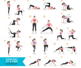 Female leg exercise icon vector