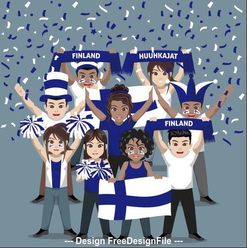 Finland fan club vector