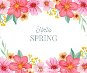 Flower spring card vector