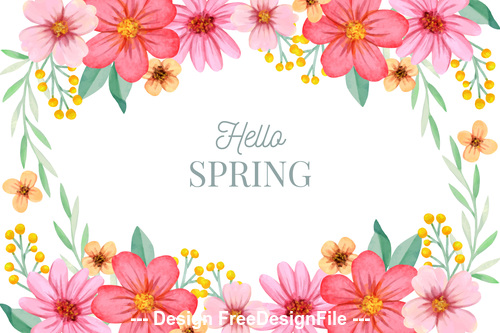 Flower spring card vector