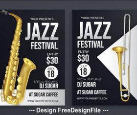 Flyer jazz festival vector