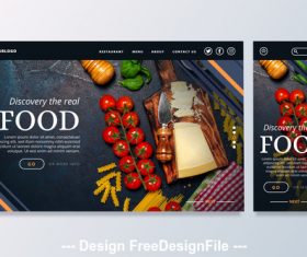 Food cover vector design template