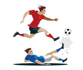 Football cartoon illustration vector