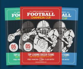 Football match poster vector
