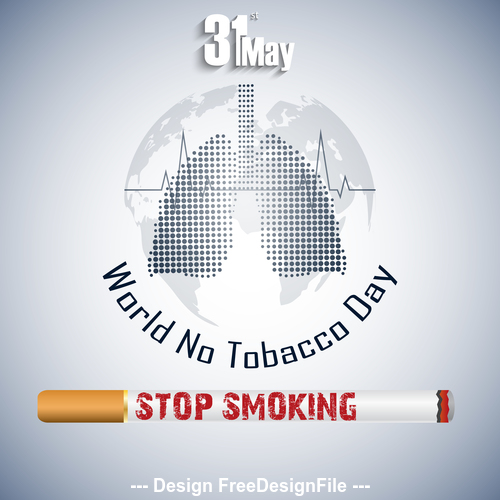 For your lungs quit smoking poster vector