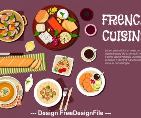French cuisine vector