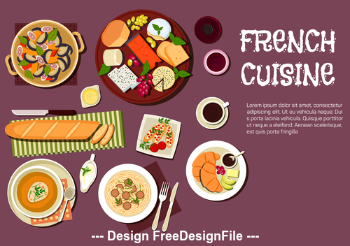 French cuisine vector