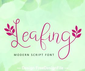 Fresh leafing font