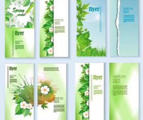 Fresh spring flyer template vector