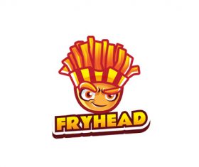Fry head mascot logo vector