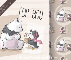 Fun cartoon background vector