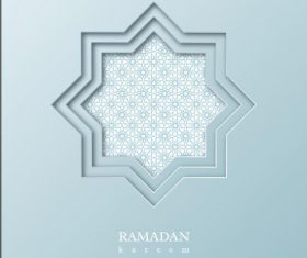 Geometric background beautiful muslim illustrations vector