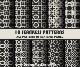 Geometric black seamless pattern vector