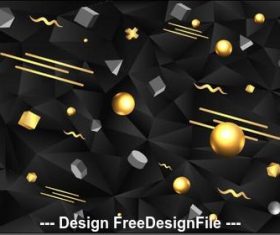 Geometric vector illustration on black background