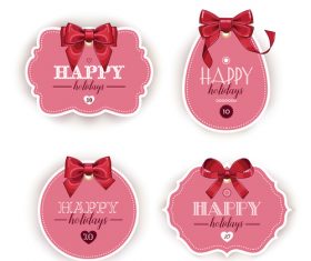 Gift tags of different shapes vector