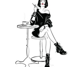 Girl art illustration vector design