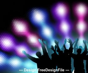 Glitter neon background party vector
