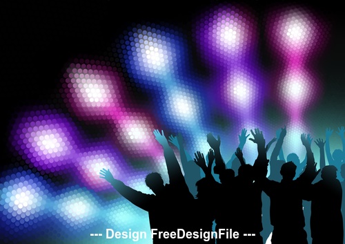 Glitter neon background party vector