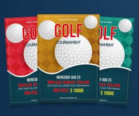 Golf tournament poster vector