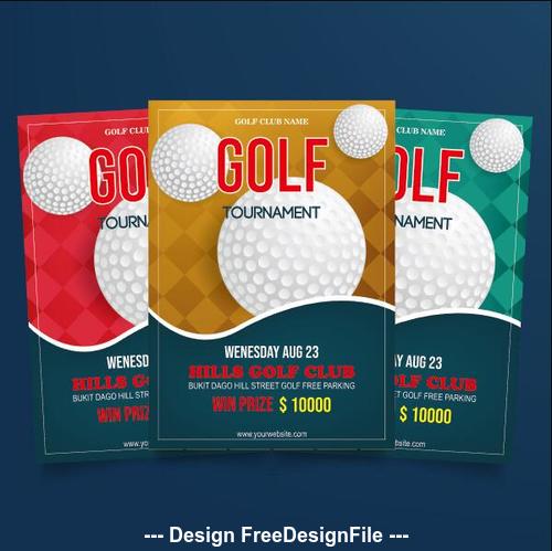 Golf tournament poster vector